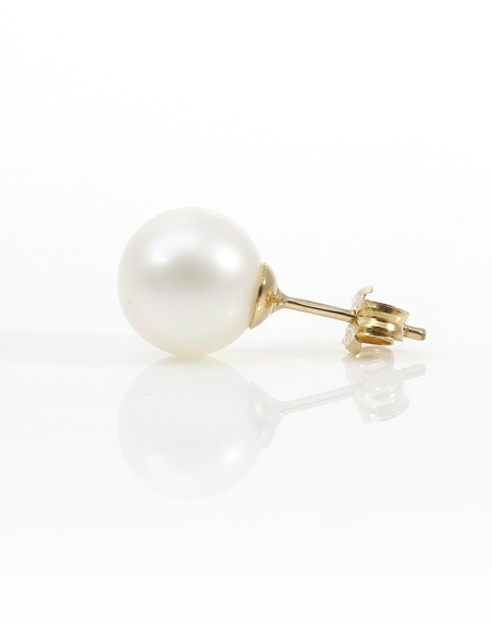 PENDIENTES NATUREA DE ORO CON PERLA CULTIVADA DE 8MM