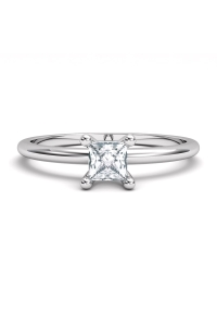 ANILLO SOLITARIO DIAMANTE PRINCESA ORO BTES. 0,25 CT