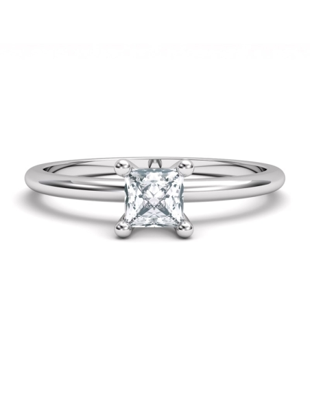 ANILLO SOLITARIO DIAMANTE PRINCESA ORO BTES. 0,30 CT