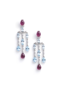 PENDIENTE DE ORO ELEGANCIA CELESTIAL DIAMANTE 0,61 CT...