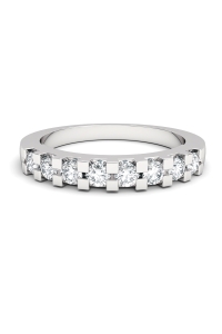 ANILLO MEDIA ALIANZA BEIRUT DE ORO Y DIAMANTES DE 0,50 CT