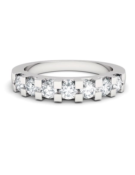 ANILLO MEDIA ALIANZA BEIRUT DE ORO Y DIAMANTES DE 0,75 CT