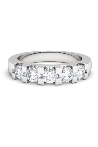 ANILLO MEDIA ALIANZA BEIRUT DE ORO Y DIAMANTES DE 1,00 CT
