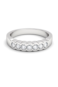 ANILLO MEDIA ALIANZA DELHI DE ORO Y DIAMANTES DE 0,35 CT