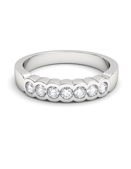 ANILLO MEDIA ALIANZA DELHI DE ORO Y DIAMANTES DE 0,35 CT