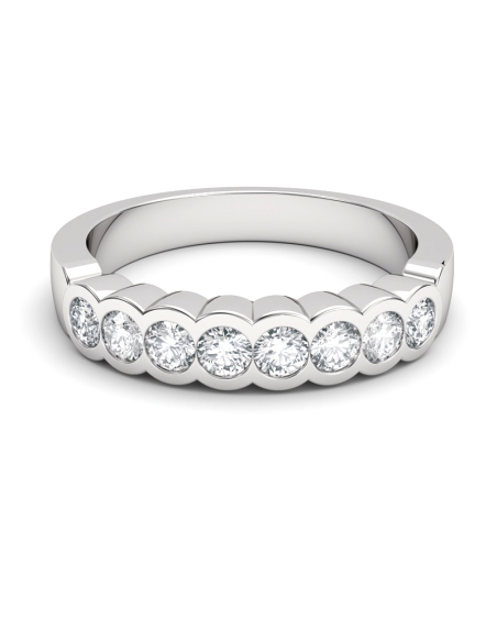 ANILLO MEDIA ALIANZA DELHI DE ORO Y DIAMANTES DE 0,50 CT