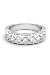 ANILLO MEDIA ALIANZA DELHI DE ORO Y DIAMANTES DE 0,75 CT