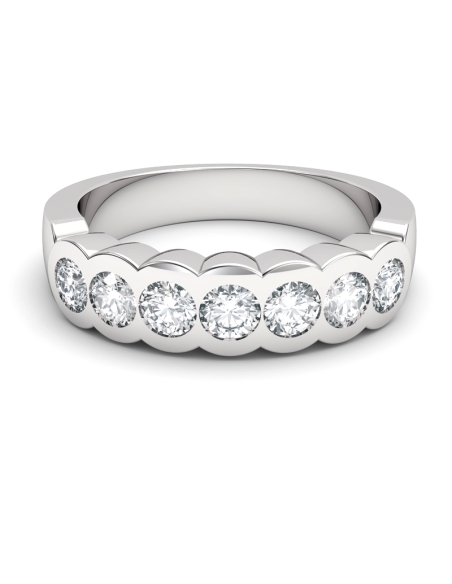ANILLO MEDIA ALIANZA DELHI DE ORO Y DIAMANTES DE 0,75 CT