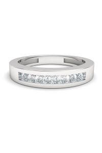 ANILLO MEDIA ALIANZA FLORENCIA DE ORO Y DIAMANTES TALLA...