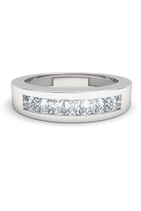 ANILLO MEDIA ALIANZA FLORENCIA DE ORO Y DIAMANTES TALLA...