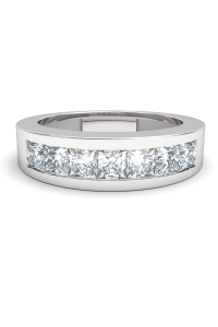 ANILLO MEDIA ALIANZA FLORENCIA DE ORO Y DIAMANTES TALLA...