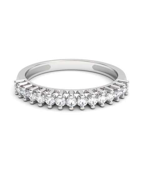 ANILLO MEDIA ALIANZA LUCERNA DE ORO Y UNA BANDA DE DIAMANTES DE 0,21 CT