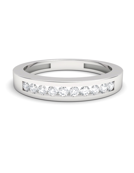 ANILLO MEDIA ALIANZA QUEENSTOWN DE ORO Y DIAMANTES ENGASTADOS EN CARRIL DE 0,25 CT