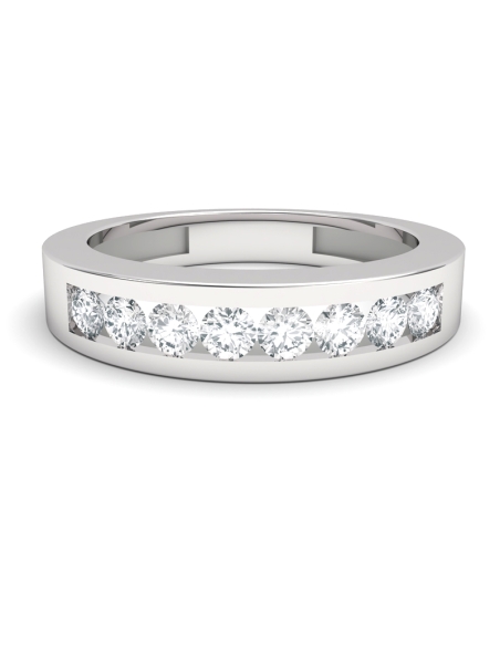 ANILLO MEDIA ALIANZA QUEENSTOWN DE ORO Y DIAMANTES ENGASTADOS EN CARRIL DE 0,50 CT