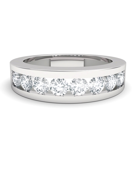 ANILLO MEDIA ALIANZA QUEENSTOWN DE ORO Y DIAMANTES ENGASTADOS EN CARRIL DE 1,00 CT