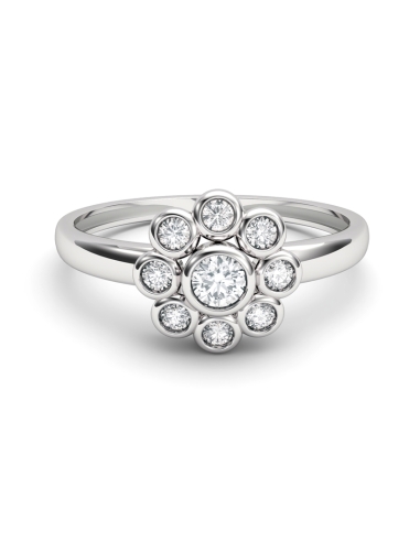 ANILLO EPOQUE DE ORO Y DIAMANTE DE 0,21 CT