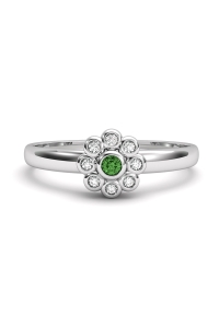 ANILLO ORO BTE 0,05 CT Y ESMERALDA