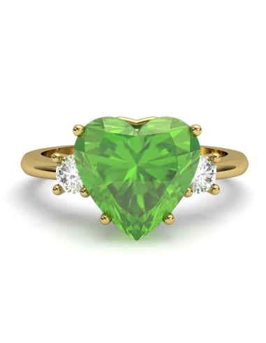 ANILLO GAIA DE ORO Y TOPACIO CON OLIVINA...