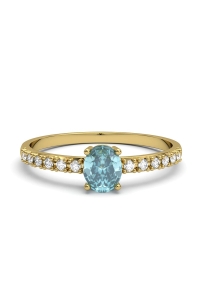 ANILLO OSIRIS DE ORO Y TOPACIOS BLANCOS CENTRO  5X4MM