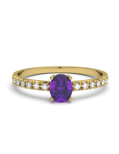 ANILLO OSIRIS DE ORO Y TOPACIOS BLANCOS CENTRO...