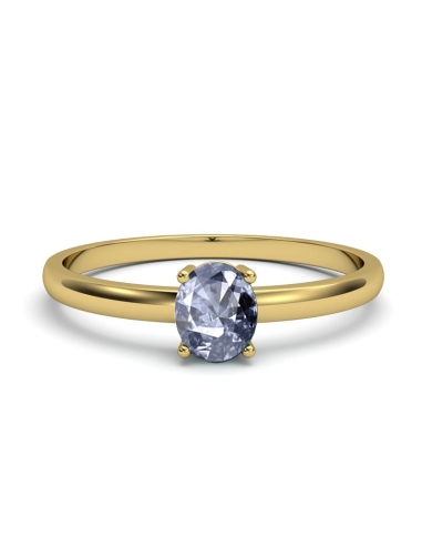 ANILLO OSIRIS DE ORO Y TOPACIO LONDON OVAL DE...