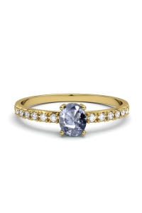 ANILLO OSIRIS DE ORO Y TOPACIOS BLANCOS CENTRO TOPACIO...
