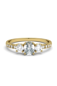ANILLO OSIRIS DE ORO Y TOPACIOS BLANCOS CON 2 GARRAS DE...
