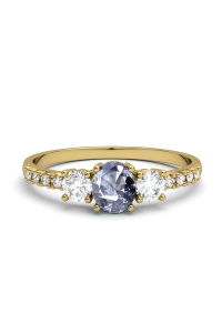 ANILLO OSIRIS DE ORO Y TOPACIOS BLANCOS CON 2 GARRAS DE...