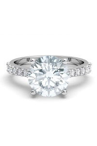 ANILLO ORO TOPACIOS BLANCOS