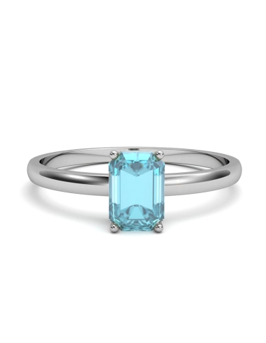 ANILLO ORO TOPACIO SKY OCTOGONAL 6X4