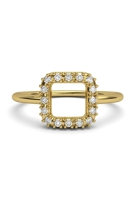 ANILLO DE ORO Y DIAMANTES 0,10 CT CUADRADO