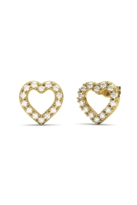 PENDIENTES DE ORO DIAMANTES 0,20 CT CORAZON