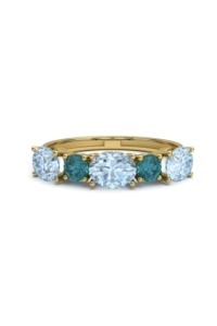 ANILLO FALLS ORO DIAMANTE 0,01 CT TOPACIO AZUL Y LONDON