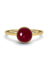 ANILLO CABOCHON ORO RUBI CABUJON 6,00MM