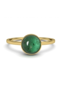 ANILLO CABOCHON ORO ESMERALDA CABUJON 6,00MM