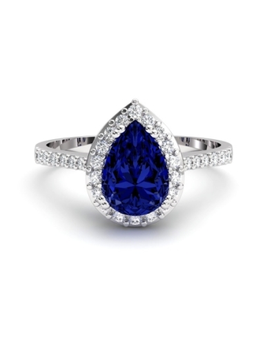 ANILLO VENDOME ORO DIAMANTES 0.21 CT ZAFIRO...
