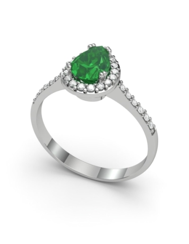 ANILLO VENDOME ORO DIAMANTES 0.21 CT ESMERALDA...