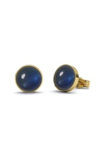 PENDIENTES CABOCHON ORO ZAFIRO CABUJON 6,00MM