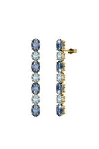 PENDIENTES FALLS ORO TOPACIO LONDON Y TOPACIO AZUL