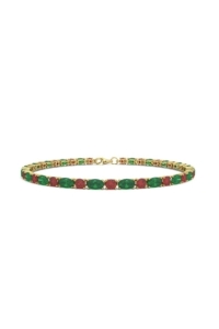 PULSERA FALLS ORO ESMERALDA Y RUBI
