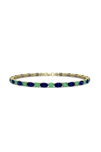 PULSERA FALLS ORO ZAFIRO Y ESMERALDA