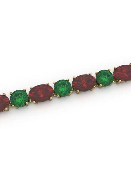 PULSERA FALLS ORO RUBI Y ESMERALDA