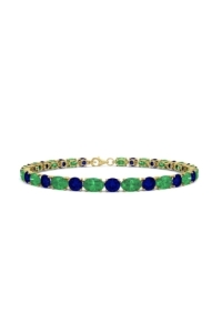 PULSERA FALLS ORO ESMERALDA Y ZAFIRO