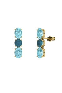 PENDIENTES FALLS ORO TOPACIO AZUL Y LONDON
