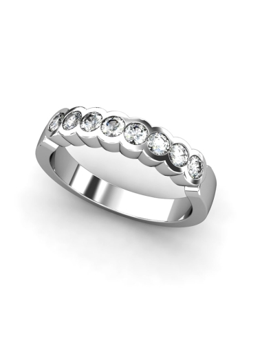 ANILLO MEDIA ALIANZA DELHI DE ORO Y DIAMANTES...