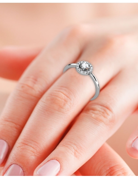 ANILLO ORO DIAMANTE 0.22 CT