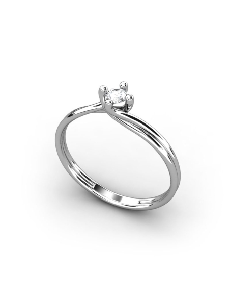 ANILLO OXFORD DE ORO Y DIAMANTE DE 0,10 CT