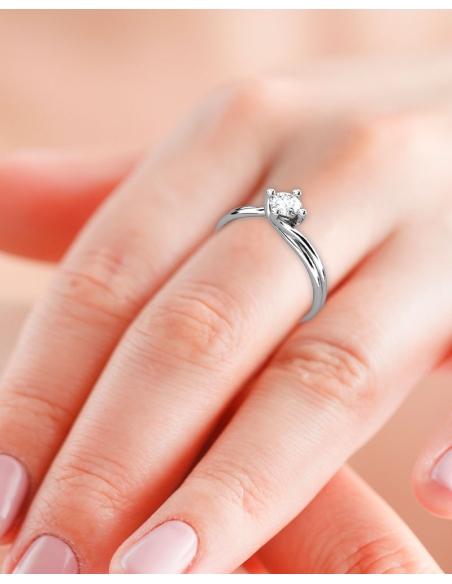 ANILLO OXFORD DE ORO Y DIAMANTE DE 0,35 CT